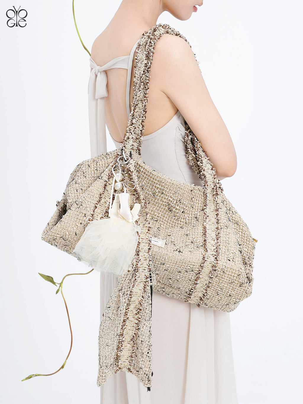 Ivoogle Mesh Crossbody Satchel