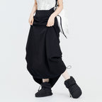 Drawstring A-Line Midi Ballet Skirt