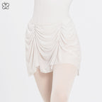 Front Ruched Mesh Ballet Skirt