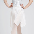Chiffon Lace Panel Petal Ballet Skirt