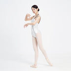 Jacaranda Print Color Block Princess Seam Cami Leotard