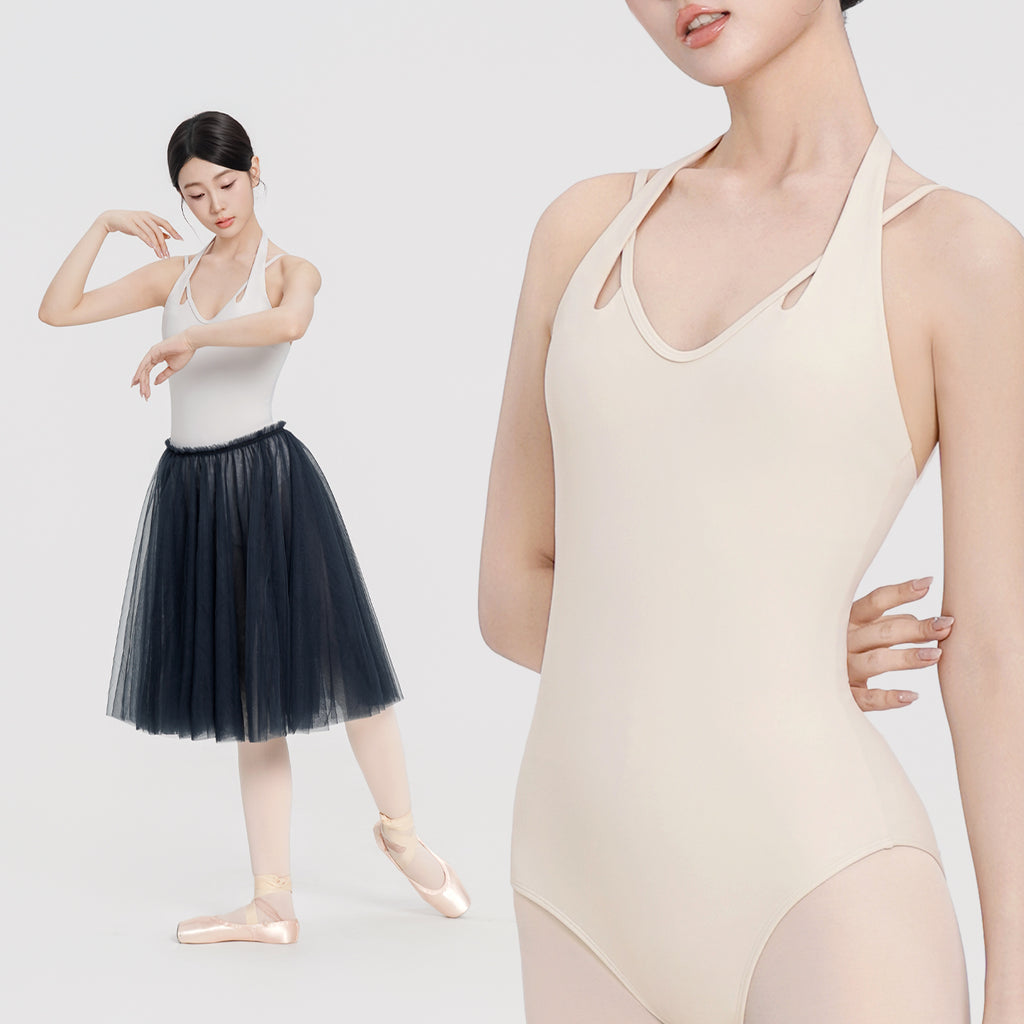 Nylon Halter Cami Leotard