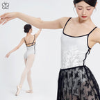 Jacaranda Print Color Block Cami Leotard