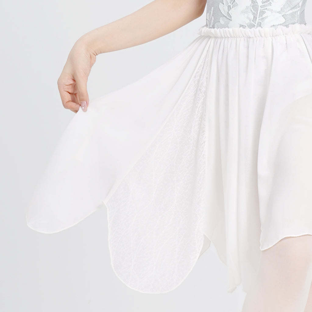 Chiffon Lace Panel Petal Ballet Skirt