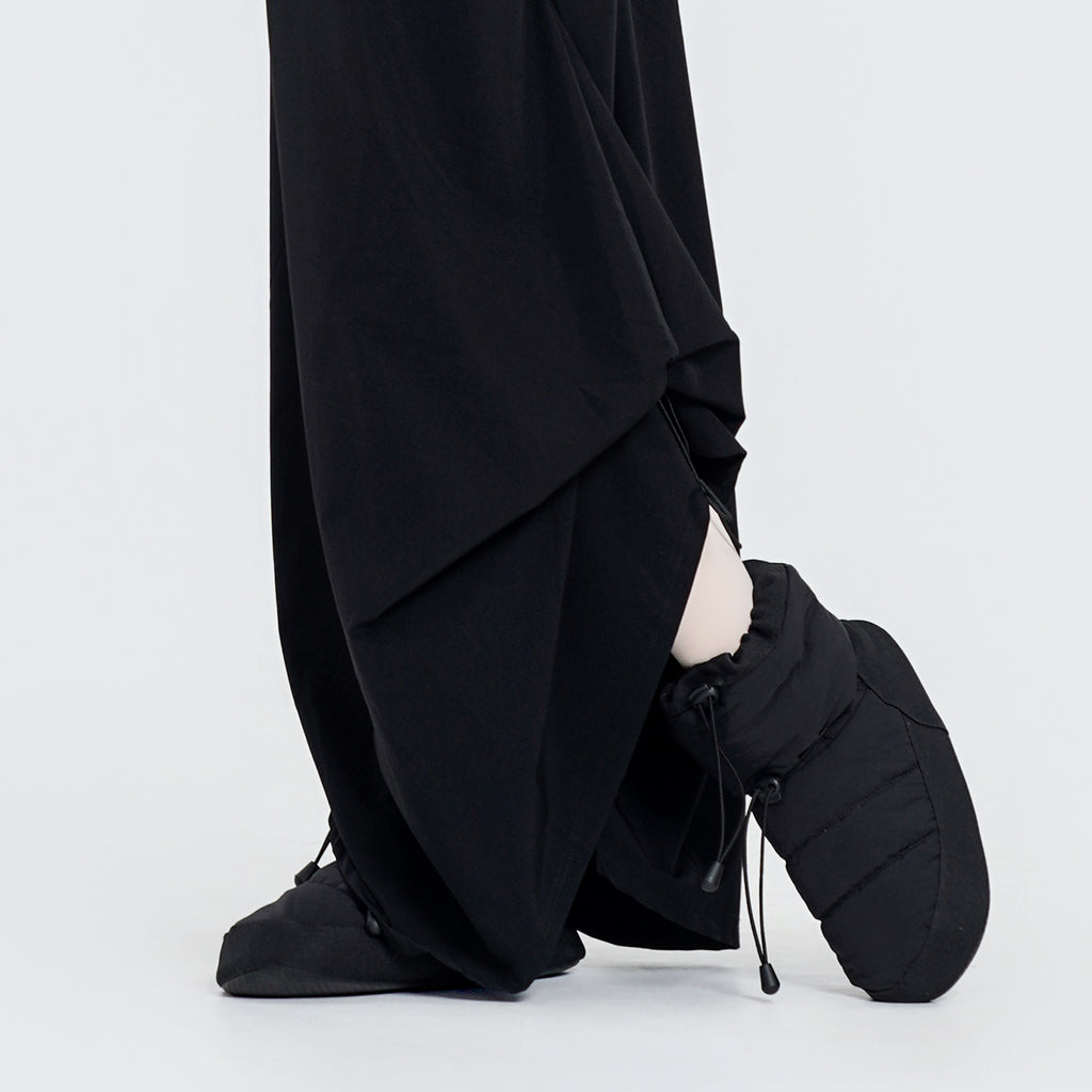 Drawstring A-Line Midi Ballet Skirt