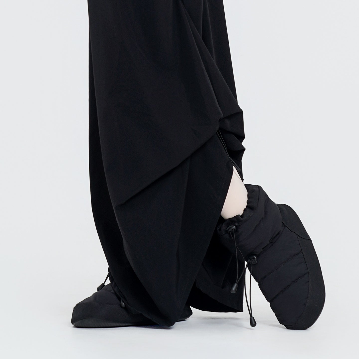 Drawstring A-Line Midi Ballet Skirt