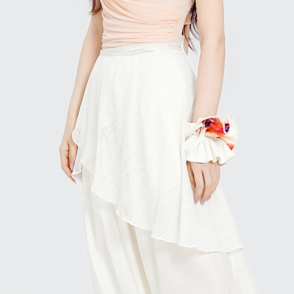 Lace Trim Hem Dance Trousers