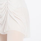 Front Ruched Mesh Ballet Skirt