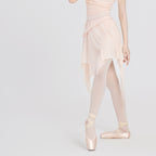Asymmetrical Tulle Midi Skirt
