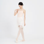 Nylon Ruched Mesh Panel Cami Leotard