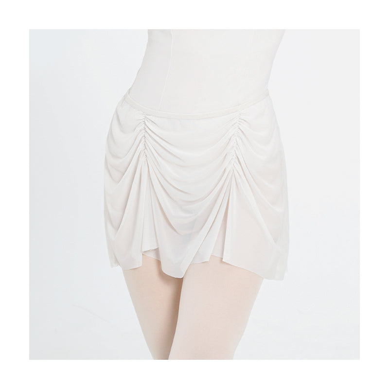 Front Ruched Mesh Ballet Skirt