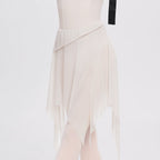 Asymmetrical Tulle Midi Skirt