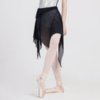 Asymmetrical Tulle Midi Skirt