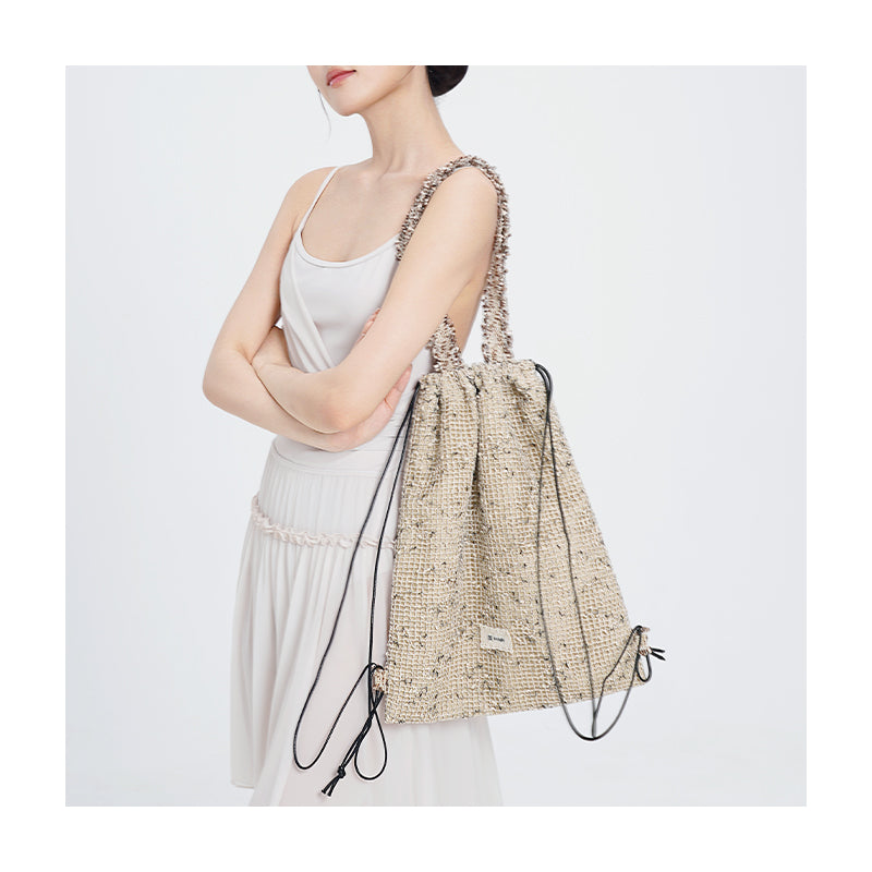 Lace Trim Mesh Panel Crossbody Dance Satchel