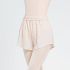 Textured Fabric Lace Trim Dance Shorts