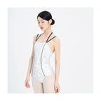 Jacaranda Print Color Block Princess Seam Cami Leotard