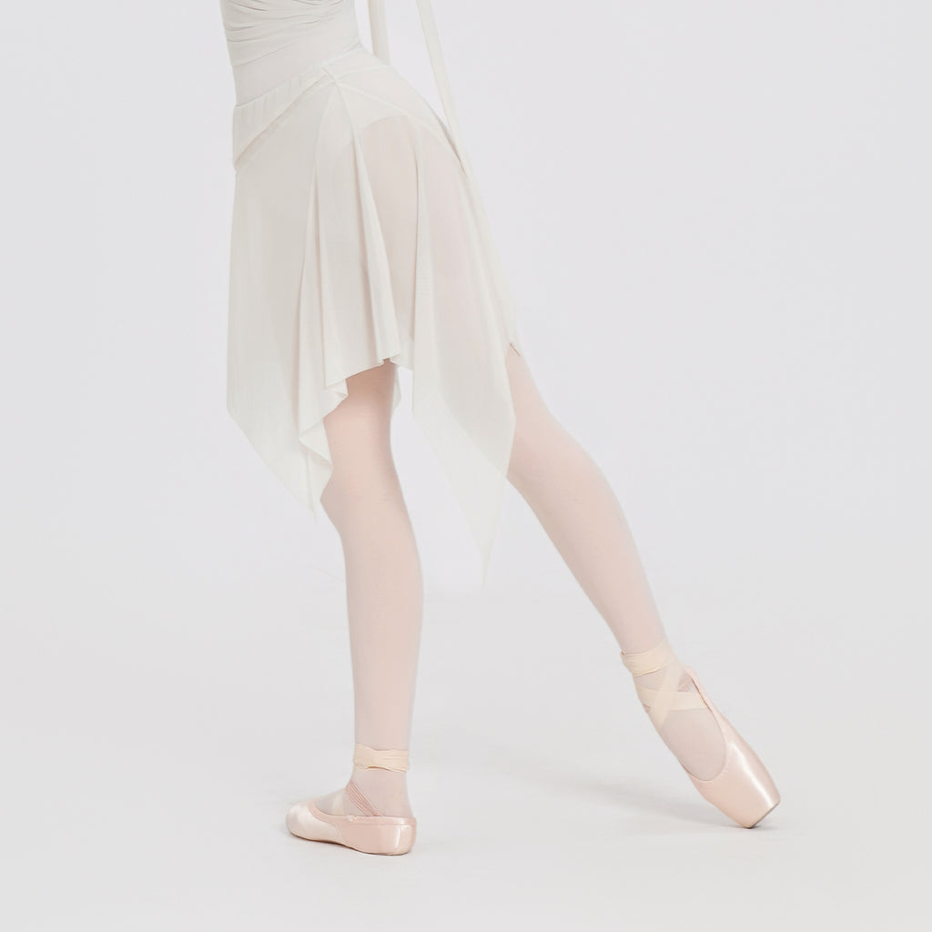 Asymmetrical Tulle Midi Skirt